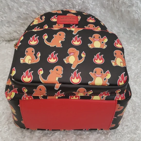 NWT Loungefly Pokémon Charmander flames mini backpack and  display picture 2